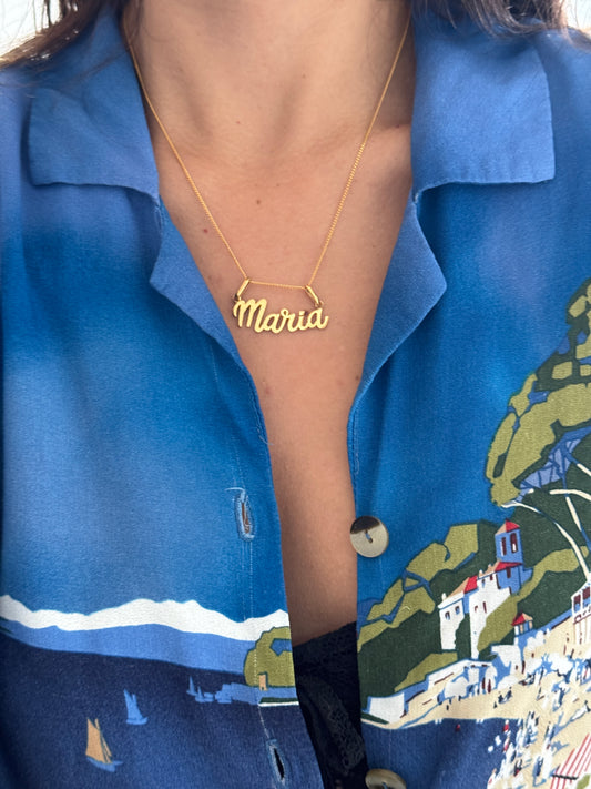 Collar nombre cursiva