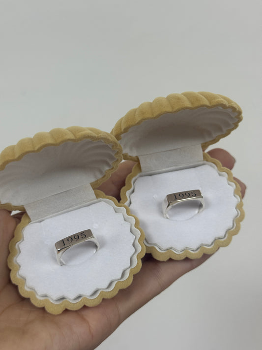 Anillo personalizado rectangular