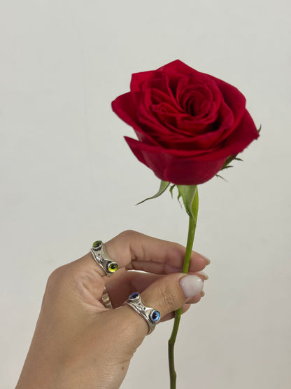 Anillo René ojos azules