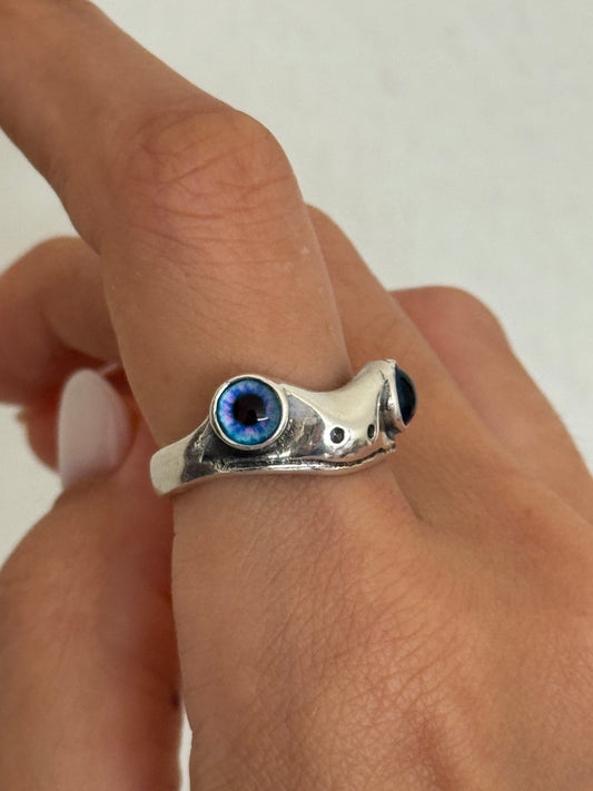 Anillo René ojos azules