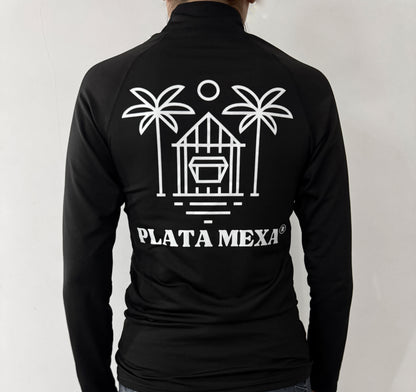Playera manga larga cuello alto