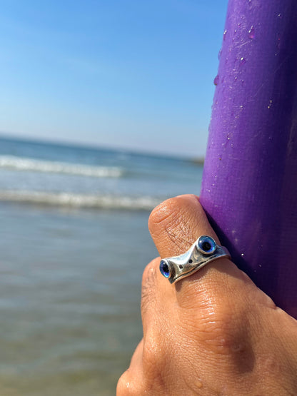 Anillo René ojos azules