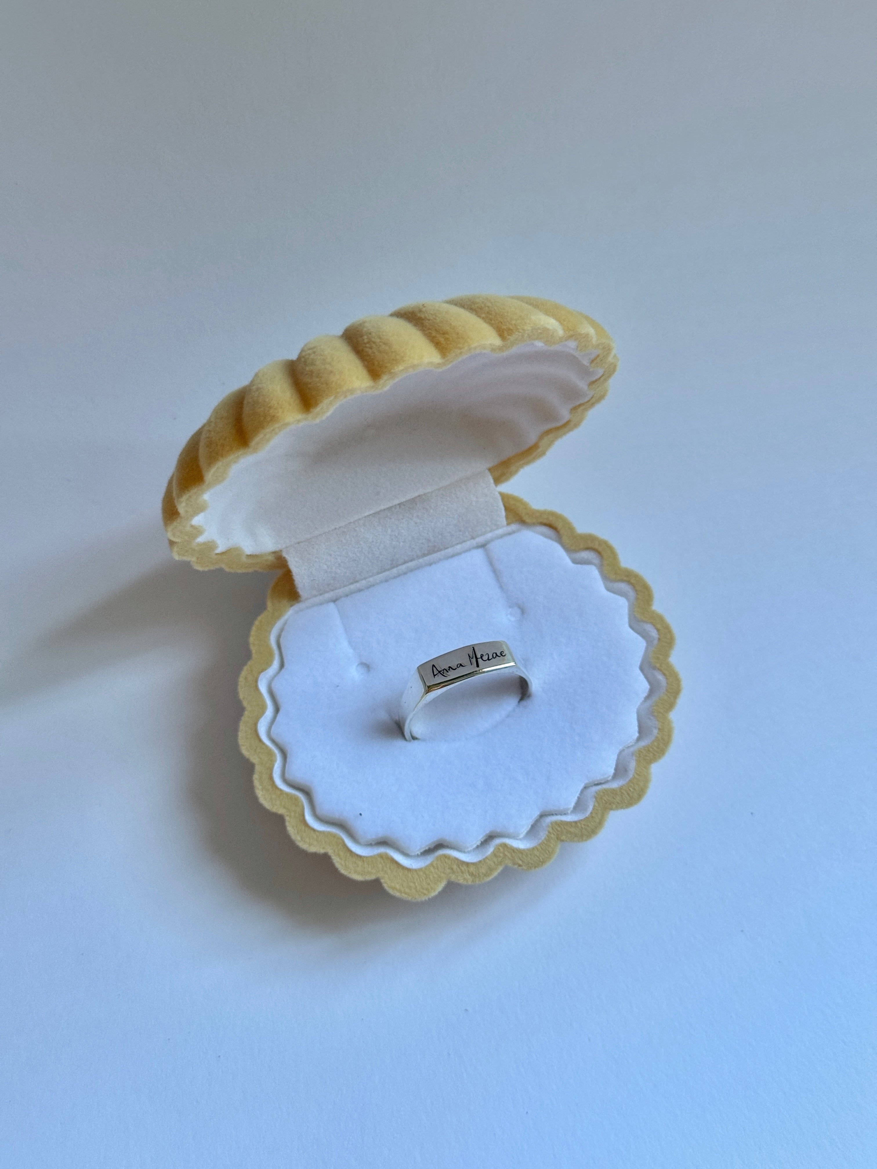 Anillo personalizado rectangular